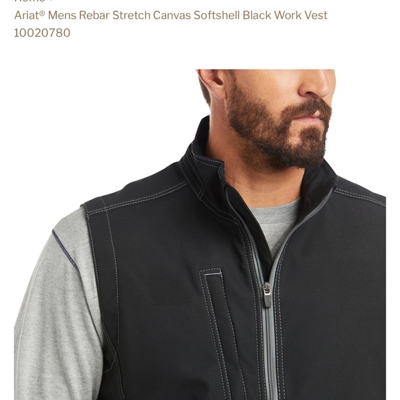 Ariat Black Softshell Vest - Picture 5 of 8